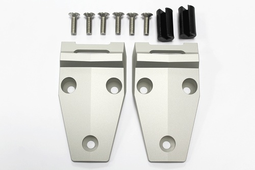 ALUMINIUM BONNET HINGE KIT SILVER