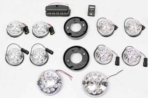 Kit Farolins LED Transparentes Defender / Series