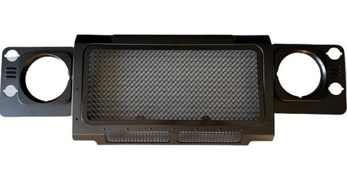 Grelha radiador + grelha inferior + aumento do AC + acabamentos óticas Defender