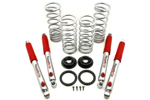 AIR TO COIL CONVERSION +2" MED. LOAD SPRINGS & 4 STAGE ADJ SHOCKS - D2