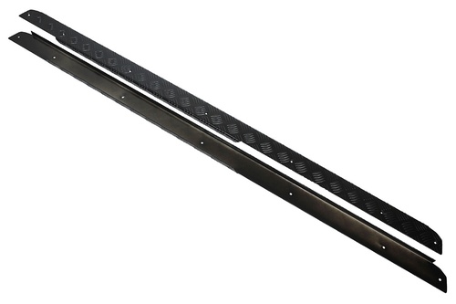 SIDE SILLS CHEQUER PLATE - BLACK - DEF 110 NON-S/WAGON