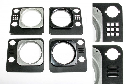 Acabamentos + aros óticas Defender Heritage (alumínio)