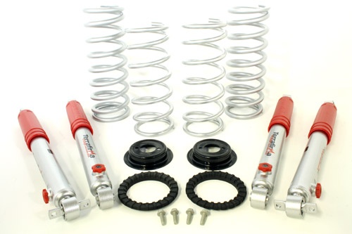 AIR TO COIL CONV. +2" HEAVY LOAD SPRINGS & 4 STAGE ADJ SHOCKS - D2