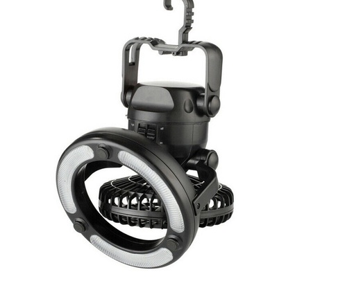 Ventilador + LED ideal para tendas e toldos (2 em 1)
