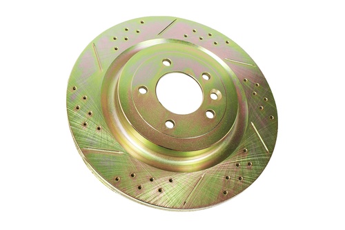 BRAKE DISC REAR CROSS DRILL/GROOVED