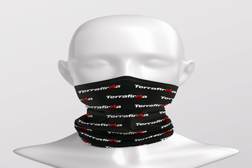 TERRAFIRMA BRANDED BUFF- SCARF- FACE COVERING.