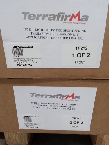 TERRAFIRMA PRO SPORT LIGHT LOAD SUSPENSION KIT 110/130