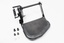 REAR FOLDING STEP - BLACK - RUBBER TOP