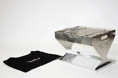 TF STAINLESS STEEL FIRE PIT BBQ + CARRY BAG